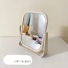 Kompakte Spiegel Make -up -Spiegel oval rechteckige rotierende Ins Nordische Schlafsaal kleiner tragbares Haus Make -up Q240509