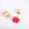 Fleurs décoratives couronnes 10 pièces 6 cm fleurs artificielles roses en soie tête à la maison décoration accessoires nuptiaux de mariage