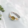 Ringos de cluster autênticos 925 anel de prata esterlina feita à mão incrivada