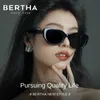 Sunglasses BERTHA Cat Eye Sunglasses Womens Advanced Sense 2023 New Black White Frame Sunglasses UV Protection Elegance Eyeglass J240508