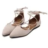 Повседневная обувь Beyarne 2024 Щелка для щиколотки женские балетные балет