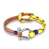Charm Bracelets Hot Sale Fashion Jewelry navy style Sport Camping Parachute cord Survival Bracelet Men Women with Stainless Steel Shackle Buckle Y240510