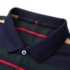 Polos maschile New Mens Casual Stripe Ploid Long Slve Polo Shirt Fashion Solid Polo Top Y240510N9U3