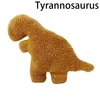 Dinosaur Chicken Nuggets Toys de travesseiro de pelúcia DOLL BLOCO DE PHELO BLOCO PTEROSAUR Tyrannosaurus rex Triceratops Decoração do quarto Presente 240509