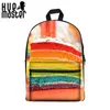 Backpack Cake Pattern Design 15 Inch Canvas Student Backpacks Female Travel Large Capacity School Shoulder Bags Book Bag