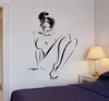 Naakte vrouw schetsen muurstickers voor slaapkamer volwassen decoreren muurschildering vinyl muur sticker sexy meisjes kunststickers waterdicht3174309