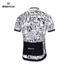 Men Breathable Unisex White Cartoon Cat Cycling Jersey Spring AntiPilling EcoFriendly Bike Clothing Top Road Team Bicycle 240426