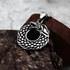 Colliers pendentifs Personnalisation et minimaliste de mode d'été Viking avec un motif de dragon bijoux en acier en titane polyvalent