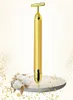 24k Gold Vibration Gesichtsabschleife Face Beauty BAR Puls Festung Gesichtswalze Massager Hebehaut Straffung Faltenstock 6088456