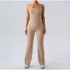 Lu Yoga BodySuit Align Jumps Cuit ight Tube Top, Beau dos, Butt Lift, Suit à saut évasé pour les femmes Lemon LL Sport Running