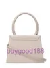 Délicat de luxe Jaq Designer Tote Light Greige Canvas Sac Nouveau SS24 Couleur solide Texture à la mode One épaule Small Handsbag