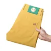 Kong Hong Summer Thin Ginger Yellow jeans heren trendy merk geborduurd Koreaanse editie high -end luxe slanke fit broek