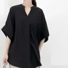 Women's Blouses Casual Summer for Women 2024 Koreaanse stijl Pretty Loose Chiffon Lady Shirts Japanse pullovers