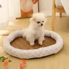 Summer Cooling Ice Silk Dog Bed Puppy Sleep Kennel Cat Nest Small Medium Big Cat Dog Bed Pet Mat Summer Pet Matress Supplies 240510