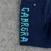 Japanska Y2K Pants Graphic Baggy Denim Gym Streetwear Basketball Shorts Män Kvinnor HARAJUKU GOTHIC ANIME Kort för kläder 240506