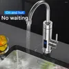 Robinets de cuisine robinets chauffés électriques salle de bain numérique robinet argent us fiche 110v