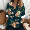 Chemises pour femmes à la mode pour femmes imprimer le style décontracté et bouton de grande taille chemise à manches longues