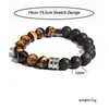 Strand Nature Tiger Eye Volcano Map Stone Bead Bracelet Sieraden voor mannen rekken gepersonaliseerd modefeestje cadeau