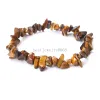 Natural Crystal Stone Armband krossad stenpärlade armband palm reiki helande ädelsten flätad kreativ gåva