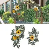 Fleurs décoratives 2pcs de mariage arc tournesols décoration pour le jardin lintel toile de fond