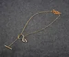 Pig Nose Hollow Necklace Women Sweater Chain 14k Golden Long Neckoce Charms Wedding Jewelry2497113