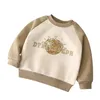Pullover Childrens sportshirt met winterfluweel top geschikt voor kinderen dikke jongens lange mouwen tiener truien meisjes shirtsl2405