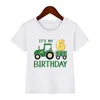 T-shirts Enfants Ceci est mon T-shirt d'anniversaire 1-10 pour les garçons et les filles.Vêtements imprimés de tracteur à la ferme cool pour les cadeaux de fête heureux pour enfants.T-shirt doux bébé topl2405