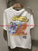 Cartoon Character Print Saint Michael T Shirt Men Women 1 Högkvalitativ tvättad tee Top Tshirt 240428
