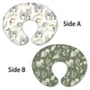 Removable Nursing Pillow Cover born Bedding UShape Nursing Pillow Cartoon Print Breastfeeding Pillow Slipcover 240509