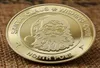 Santa Claus Wishing Coin Collectible Gold Plated Souvenir Coin North Pole Collection Gift God julminnesmynt3527266