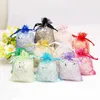 3pcs wrap regalo 50pcs 7x9cm 9x12cm 13x18cm Bag di organza sacca per matrimoni Candy Fashion Fashion Design Special Design Regali di promozione PACCHETTA