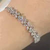 Bracelets de mariage Classic Bracelets à charme de zircon clair brillant