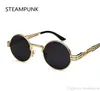 Projektant przeciwsłoneczny steampunk Męskie okrągłe odcienie męskie okulary słoneczne dla kobiet Hip Hop parowe okulary przeciwsłoneczne dla kobiet Pink7935215