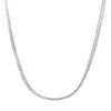 designer Cloud Brocade Hot selling 5MM Full Side Necklace Personalized Simple Silver Plated Necklace 20 inch Chain