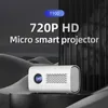 Проекторы мини -проектор 720p Home Theatre WiFi6 150IN DISPLAY Тот же экраны технологии фильма Auto Focus Keystone встроенный в динамик J240509