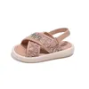 Sandales Summer Girls 2024 Nouveaux enfants Softs Sole Sole Romanes Little Bow Princess Beach Trend H240510