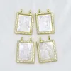 Colliers de pendentif 10 pièces rectangle Blanc Shell Charmes religieux Accessoires Beau Collier Collier 51905