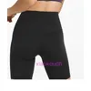 Lu Woman Yoga Sports Biker Hotty Hot Shorts Pantaloni Quarter Summer Womens Doppia a doppia faccia a doppia faccia di sollevamento a vita alta leggings Fare allenamenti