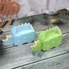 3pcs Geschenkverpackung 10pcs Dinosaurierparty Cookie Box für Babyparty Süßigkeiten Behandlungen Kinder Geburtstag Hochzeit Geschenke Papier ES Verpackung