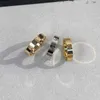 Titanium Steel Grave 6mm Diamond Love Unhel Ring 18K Gold Silver Rose Rings Momen Men Lovers Wedding Jewelry Lady Party 6 7 8 9 10 11 12 Big USA Tamanho