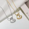 Colliers pendants Collier de coeur simple dames faster la chaîne mince et les dons de bijoux coréens 2024