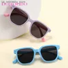 Sonnenbrille modische Jungen und Mädchen polarisiert für Kinder UV -Schutz Silikon Sicherheitsbrille Baby UV400 Geschenk Q240410