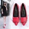 Casual Shoes Black/red/white Leather Flat Woman Pointed Toe Ruffles Flats Elegant Ladies Ol Slip On Loafers Moccasin Y763