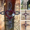 Figurine decorative Metal Horsehsoe Croce con decorazioni artistiche da parete cardiaca decorazioni per la casa a cavallo