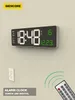 Horloges murales Beencore B66 Corloge numérique 16 Grande alarme Date de contrôle de télécommande Semaine Température Double LED Affichage Q240509