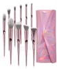 Makeup Brushes 10 PCS Professional Cosmetics Brush Kit Rose Gold Borsts Set With Purse Foundation Powder Eye Face Brush Make Up T6415781