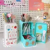 Étui de porte de stylo réfrigéal créatif japonais Girls Mignon Multifun Stationery Dather Rangement Box Kawaii Organisateur de bureau à grande capacité