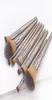 Drop Women039S Fashion Brushes 10st Set Wood Foundation Cosmetic Eyebrow Eye Shadow Brush Makeup Brush Set Tools Pincel Maq8360339