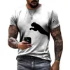 Vintage T-Shirt For Men Wolf Leopard Pattern 3D Printed Casual Round Neck Shirt Quick-Drying Exquisite Oversized Mens Clothing 240509