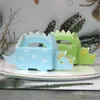 3pcs Geschenkverpackung 10pcs Dinosaurierparty Cookie Box für Babyparty Süßigkeiten Behandlungen Kinder Geburtstag Hochzeit Geschenke Papier ES Verpackung